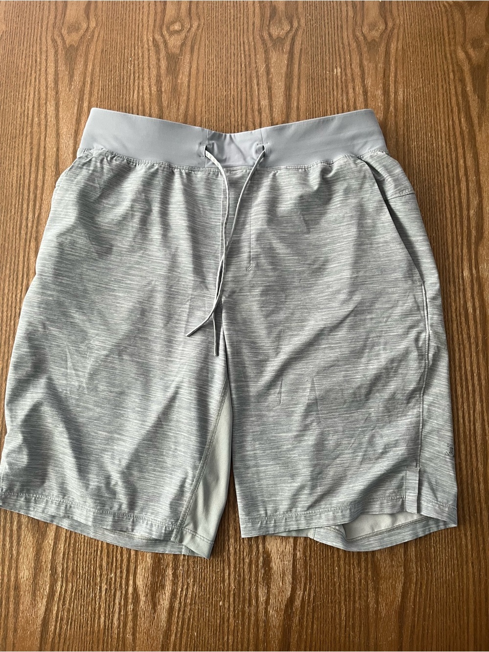 lululemon athletica Men's Heathered Light Gray Athletic Shorts